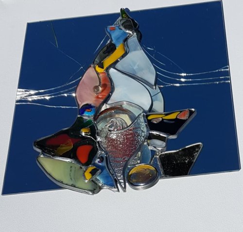 Miroir , fusing et vitrail